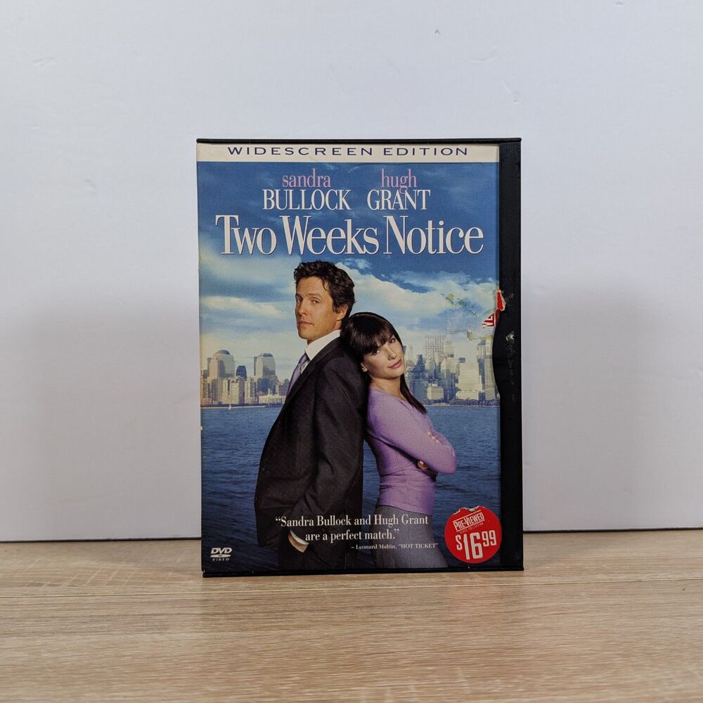 Two Weeks Notice DVD Widescreen Sandra Bullock Hugh Grant Blockbuster